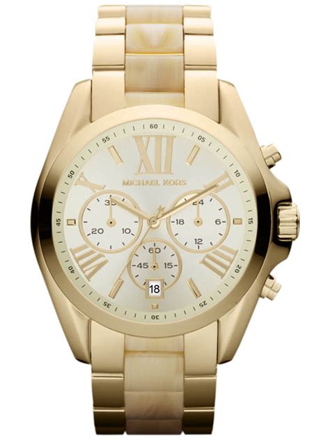 michael kors bradshaw 43mm white|Michael Kors stainless steel watch.